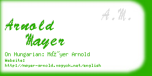 arnold mayer business card
